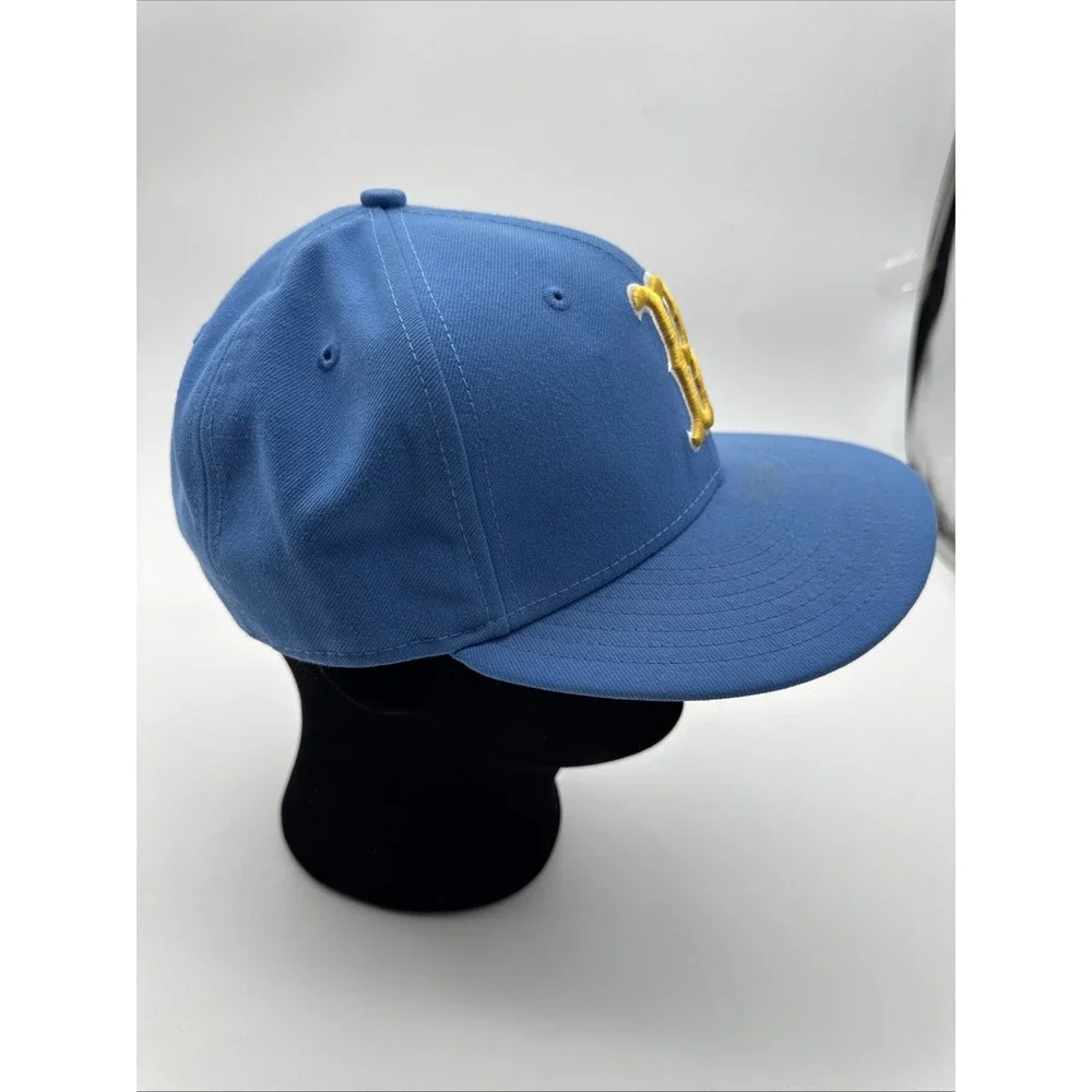New Era Red Sox City Connect Hat Mens 7 1/4 Blue Yellow Good MLB UCLA 59FIFTY